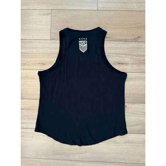 The Nike Tee‎ Women's Black White Running Tank Top L Large NWOT Dri Fit - Picture 4 of 4